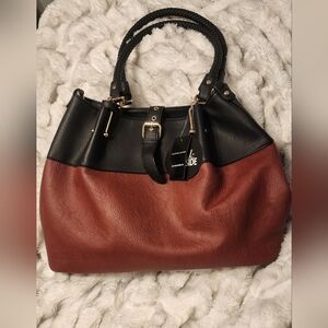 NEW!! Never Used! Wilsons Leather Two-Tone Black and Brown Women's Carry All Bag